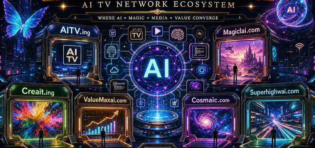 Ai TV - Magic - Create - Value Max -Cosmaic - Superhighwai - domain art